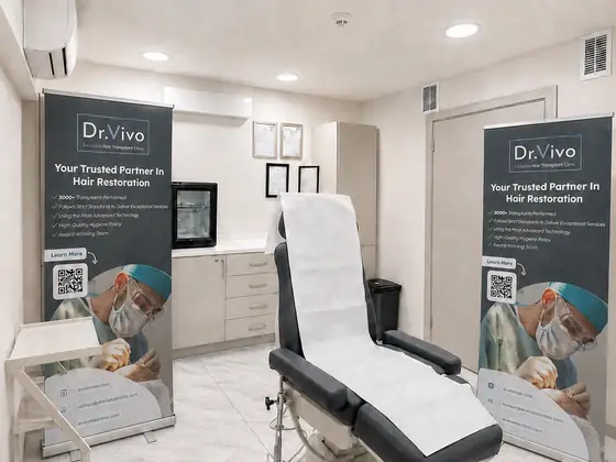 Процедурный кабинет клиники Dr Vivo в Стамбуле, с креслом для операции