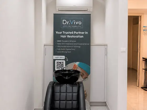 Мойка клиники Dr Vivo для бережного мытья волос после операции