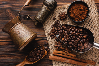 coffee beans on the table